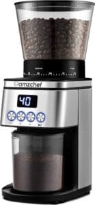 AMZCHEF Electric Burr Coffee Grinder, Conical Burr Coffee Grinders with 30 Precise Grind Settings