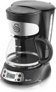 Swan SK13130N Programmable Coffee Maker with Keep Warm Function, LCD Timer, 750ml, 700W