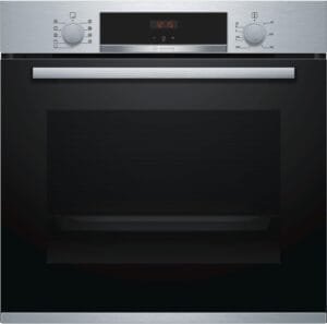 Bosch Home & Kitchen Appliances Bosch HBS534BS0B Serie 4 Built-in Oven with Cleaning Assistance, 3D Hotair, EcoClean Direct and LED Display, 60 x 60 cm, Stainless
