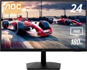 AOC 24G15N 24" Gaming Monitor, Full HD 1920x1080, 180Hz 1ms, 1x HDMI 2.0