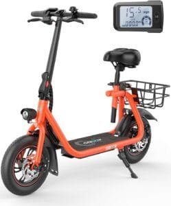 Gyroor Electric Scooter for Adults with Seat, 20/25 Miles Range 450W Motor up to 15.5/18.6 MPH Speed LCD Display
