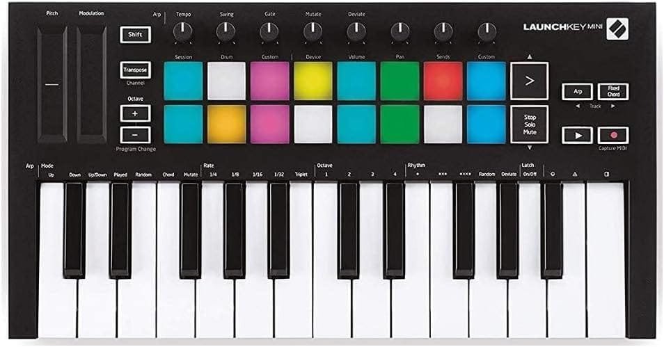 Novation Launchkey Mini [MK3] — Portable 25-Key, USB, MIDI Keyboard Controller with DAW Integration, Chord Mode, and Arpeggiator
