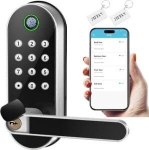 Sifely Keyless Entry Door Lock, Keypad Door Lock, Keyless Door Lock, Fingerprint Door Lock, Biometric Door Lock, Keypad Entry Door Lock, Passcode Code Door Lock, Digital Smart Door Lock