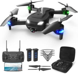 Wipkviey Foldable Drone with 1080P HD Camera for Kids/Adults/Beginners | T26 RC Quadcopter Toys with Carrying Case, 26-30 Mins Flight, Birthday Present for Boys