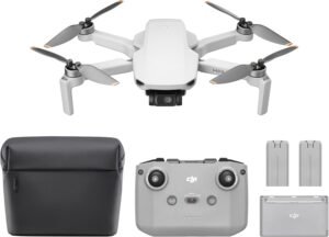 DJI Mini 4K Fly More Combo, Drone with 4K UHD Camera for Adults, Under 249 g, 3-Axis Gimbal Stabilization, 10km Video Transmission, Auto Return, 3 Batteries for 93-Min Max Flight Time