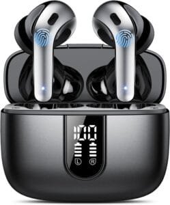 Ear Buds Wireless Earbuds, 50Hrs Playtime Bluetooth Earphones, Bluetooth Headphones 5.3, In Ear with 4 ENC Call Noise Cancelling Mics, Bass Boost 85%, Mini Earbuds IPX7