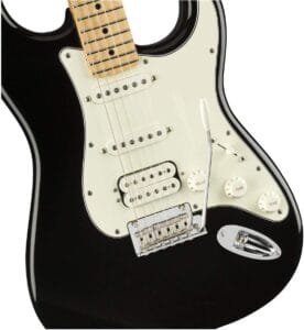 Fender Player Stratocaster HSS Electric Guitar, Black with Maple Fingerboard