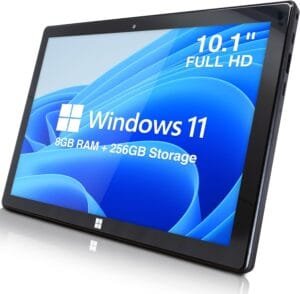 Fusion5 10 inch Windows 11 Tablet PC - Ultra Slim Windows Tablet Computer - 8GB RAM, Full HD Display, 5G WiFi, Intel Quad-Core CPU, USB 3.0, Micro HDMI, Dual Cameras