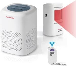 S SELDORAUK Buglar Deterrent Wireless Alarm 1000 Feet Wireless Home Security Pir Body Motion Remote Control Door Bells Chimes