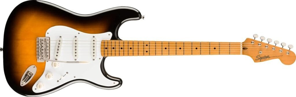Squier by Fender Classic Vibe 50s Stratocaster - Electric Guitar, Solid-Body, Right-Handed, 2-Colour Sunburst