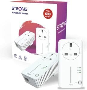 Strong Powerline 600 V2.0 Adapter Homeplug Passthrough Starter Kit - 2 Pack