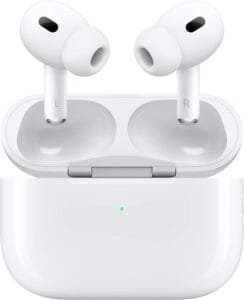 Apple AirPods Pro 2 Wireless In-Ear Headphones, Bluetooth Headphones, Active Noise Cancellation, Hearing Aid Function, Transparency Mode, Personalised 3D