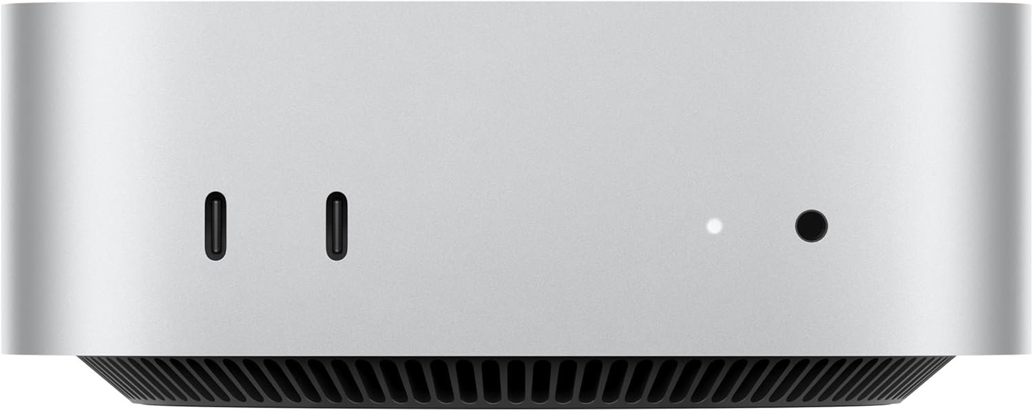 Apple Mac Mini Desktop Computer with M4 Chip with 10 Core CPU and 10 Core GPU: 16GB Shared Memory, 512GB SSD Storage, Gigabit Ethernet