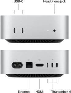 Apple Mac mini Desktop Computer with M4 chip with 10 core CPU and 10 core GPU: Built for Apple Intelligence, 16GB Unified Memory, 256GB SSD Storage, Gigabit Ethernet. Works with iPhone/iPad