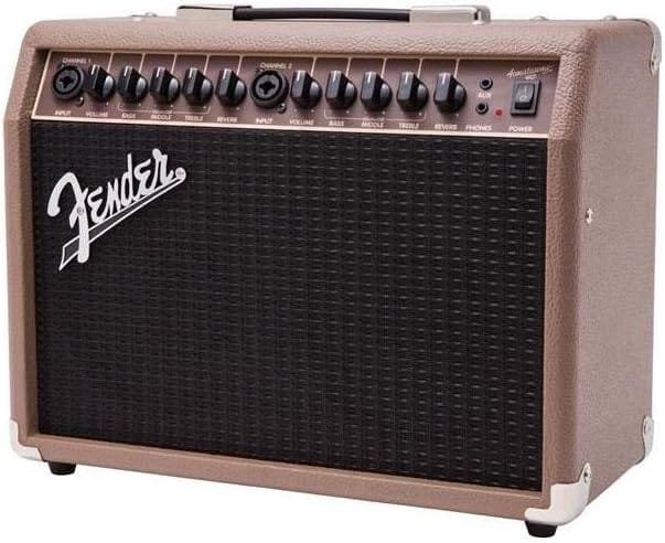 Fender Acoustasonic Guitar Amp for Acoustic Guitar, 40 Watts, with 2-Year Warranty 2x6.5 Inch Speakers, Chorus Effect, Dual Front-panel Inputs, 9.8Dx17.6Wx15.5H Inches