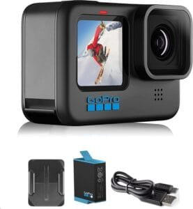 GoPro HERO10 Black - E-Commerce Packaging - Waterproof Action Camera with Front LCD and Touch Rear Screens, 5.3K60 Ultra HD Video, 23MP Photos