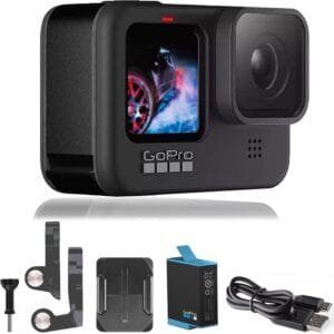 GoPro HERO 9 Black - E-Commerce Packaging - Waterproof Action Camera with Front LCD and Touch Rear Screens, 5K Ultra HD Video, 20MP Photos, 1080p Live Streaming, Webcam, Stabilization