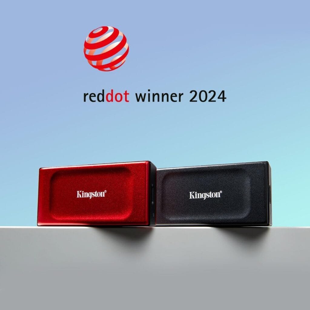 Kingston XS1000 1TB External SSD USB 3.2 Gen 2 Portable Solid State Drive Red - SXS1000R/1000G