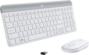 Logitech MK470 Slim Wireless Keyboard and Mouse Combo - Modern Compact Layout, Ultra Quiet, 2.4 GHz USB Receiver, Plug n' Play Connectivity, Compatible with Windows