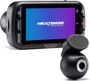 Nextbase® 222XR Dash Cam with Front and Rear Window Camera, Full HD 1080p/30fps HD Car Recording, 2.5 Inch Display, 140° Wide Angle, Intelligent Parking Mode, with Innovative Mount