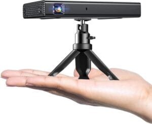 Projector, ELEPHAS Mini Projector Supported 5G WiFi with Bluetooth, 500 ANSI DLP Portable Projector, Rechargeable Phone Projector for Travel Compatible with iOS, Android, TV Stick