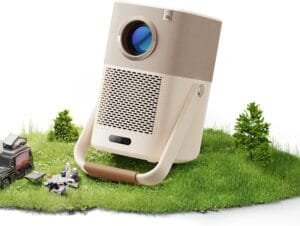 【Sound by JBL & Built-In 2.5H Battery】Portable Projector,450ANSI Native 1080P Projector,Auto Focus&Keystone,Smart Screen,WiFi 6 Bluetooth Outdoor Projector 50% Zoom for Home Cinema,Bedroom