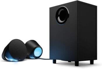 Logitech G560 PC Gaming Speaker System with 7.1 DTS:X Ultra Surround Sound, Game based LIGHTSYNC RGB, Two Speakers and Subwoofer, Bluetooth, USB, Immersive Gaming Experience