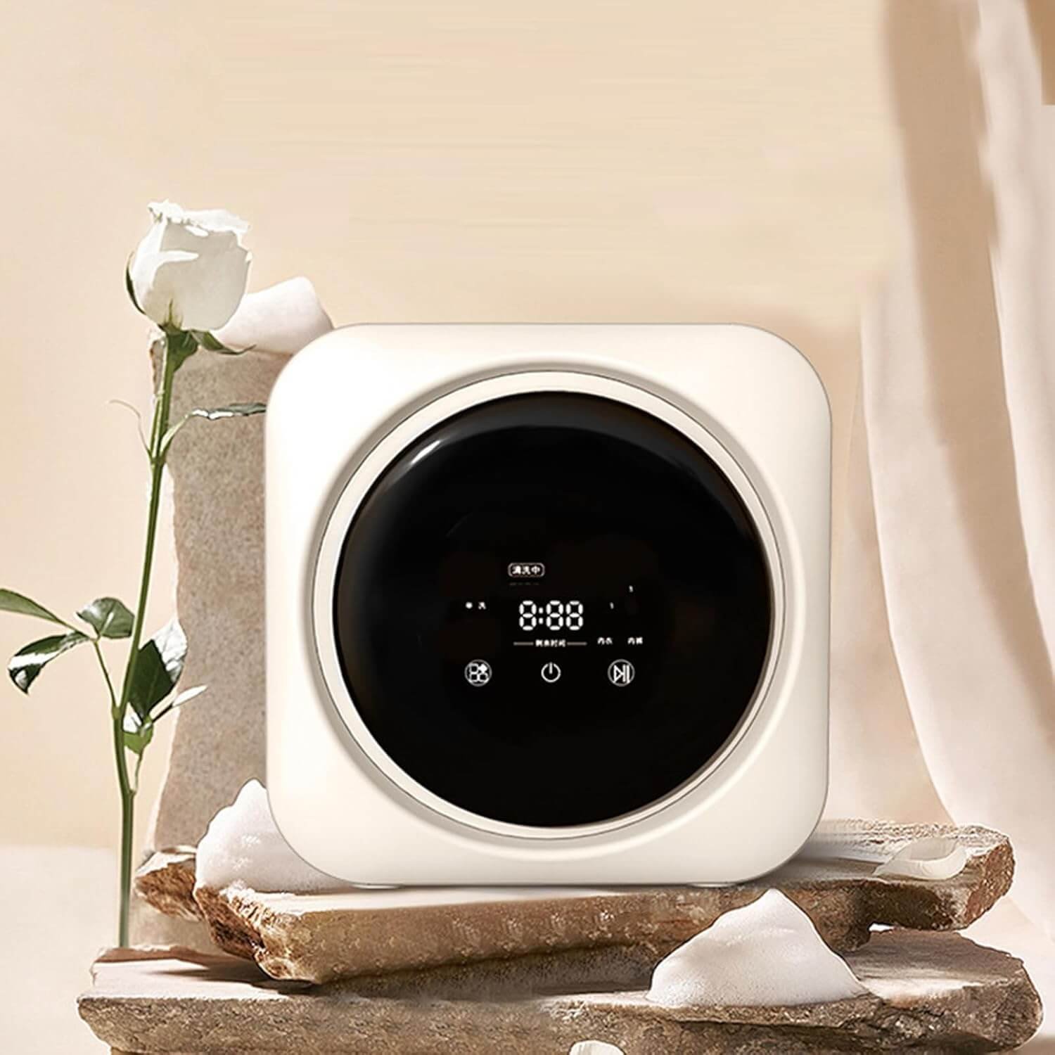 KJWHHOZ Wall Mounted Washer and Dryer,Fully Automatic Front Drum Washing Machine,Mini Dryer,Compact Laundry