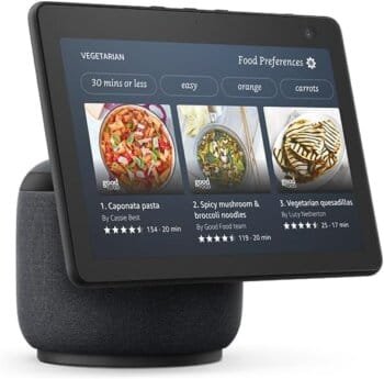 Echo Show 10 (Newest gen) | HD smart display with motion and Alexa | Charcoal Fabric