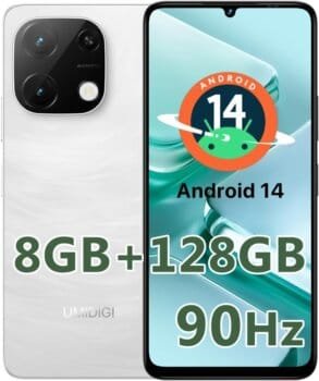 UMIDIGI Mobile Phones, 128GB ROM/1TB TF Smartphone, 6.75" HD+ 90Hz,18W PD 5000mAh, Android 14 SIM Free Unlocked Phones G9T, 4GB RAM,13MP, AI Face & Fingerprint Unlock,Dual SIM 4G Phone, GPS