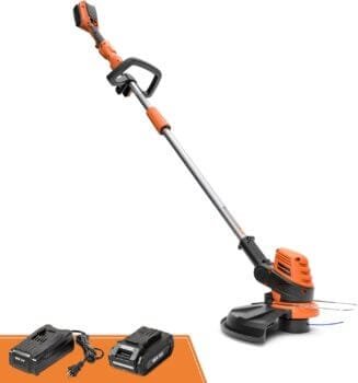 LawnMaster CLGT2412S 24V 12" Cordless String Trimmer Weed Eater 2.0AH Battery & Charger Included