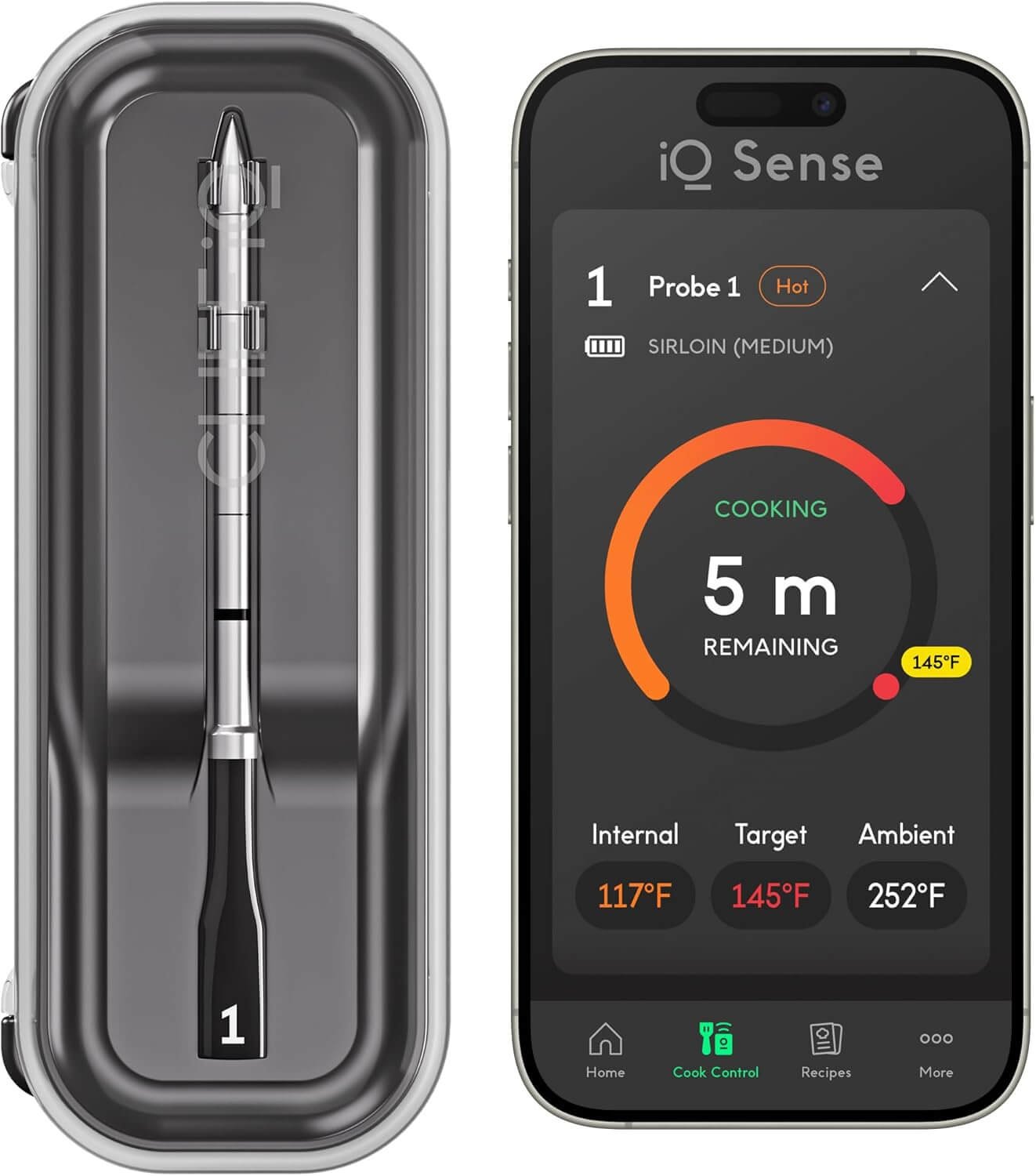 CHEF iQ Sense [2025 Model] | Smart Wireless Meat Thermometer | Ultra-Thin Probe | WiFi Unlimited Range | 1000°F Heat Safe | 5 Sensors | BBQ, Grill, Oven, Smoker, Air Fryer | Gen3