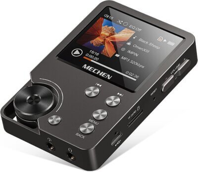 MP3 Player, MECHEN Lossless DSD High Resolution Portable Digital Audio Music Player with 64GB Memory Card, DAC HiFi Lossless Audio Player，Support up to 256GB (Gray)