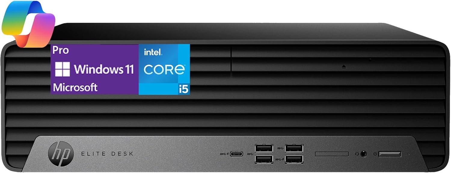 HP New Elite 600 G9 Small Form Factor Desktop, Intel i5-13500 (Beats i7-11700K), 16GB RAM, 512GB SSD, HDMI, Type-C, DP, Support 4K, Wired Keyboard and Mouse, Windows 11 Pro