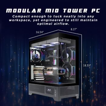 ZOTAC MEK AI-Enhanced Gaming PC Desktop Computer - NVIDIA GeForce RTX 5080, AMD Ryzen 7 9800X3D 5.2GHz, 32GB DDR5 RGB, 2TB NVME M.2 SSD, 1000W 80+ Gold PSU, WiFi 6, Windows 11 PRO