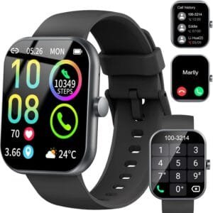 Smart Watch for Men Women, 1.96" HD Smart Watches Answer/Make Calls, Fitness Watch with Heart Rate Sleep Monitor, 113+Sports, Step Counter Activity Trackers