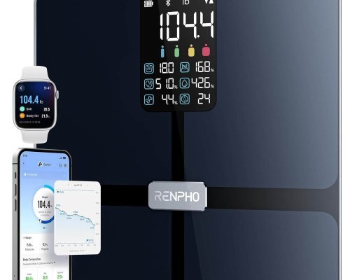 RENPHO Scales for Body Weight with Large VA Display, Smart Weighing Scales with App Fitness Tracking, High Precision Bathroom Scales for Body Weight, Body Fat, BMI, Multi-user