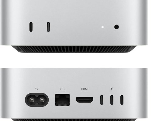 Apple Mac mini Desktop Computer with M4 chip with 10 core CPU and 10 core GPU: Built for Apple Intelligence, 16GB Unified Memory, 256GB SSD Storage, Gigabit Ethernet. Works with iPhone/iPad
