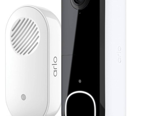 Arlo Video Doorbell 2K 2nd Generation & Chime 2 Bundle, 2K Doorbell Camera, 2-Way Audio, Package Detection, Motion Detection and Alerts, Built-in Siren, Night Vision