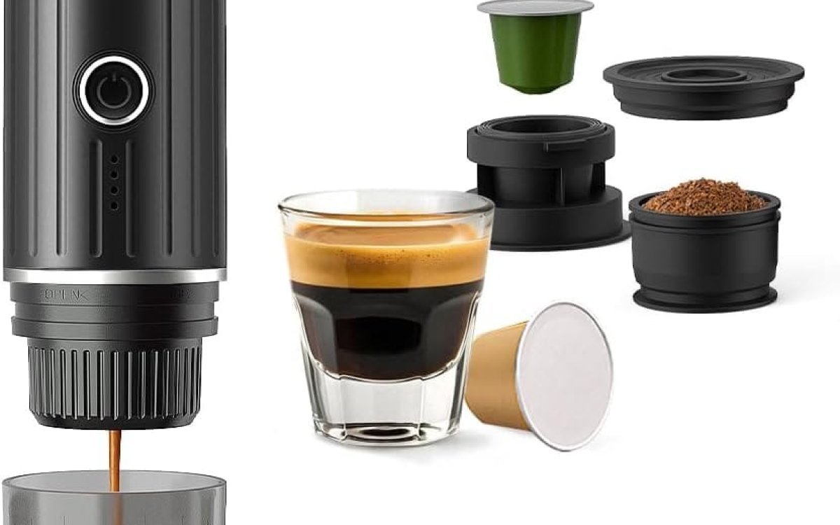 BENFUCHEN Portable Espresso Machine For Travel, USB-C Charging, Self-Heating Electric Espresso Maker, 19 Bar Mini Coffee Maker On the Go For Camping & Hiking For Ground Coffee & NESPRESSOpods, Black