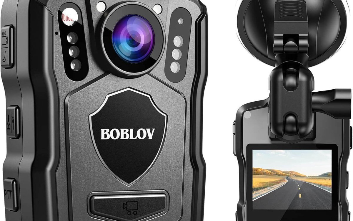 BOBLOV M5 2K HD Body Worn Camera, 128GB Police Bodycams for Law Enforcement, 4200mAh Battery for 12 Hours Video Record, IP67 Waterproof 2M Anti-Drop, Body Mounted Camera