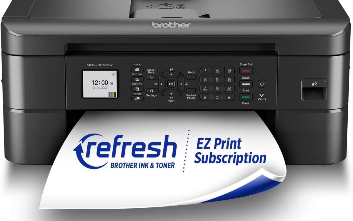 Brother MFC-J1010DW Wireless Color Inkjet All-in-One Printer with Mobile Device and Duplex Printing, Refresh Subscription and Amazon Dash Replenishment Ready