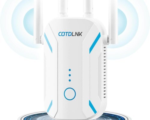 COTDLNK 2025 WiFi Extender Booster for Home 1200Mbps WiFi Booster Dual Band Wireless Internet Booster, with Ethernet port, One-Tap Setup