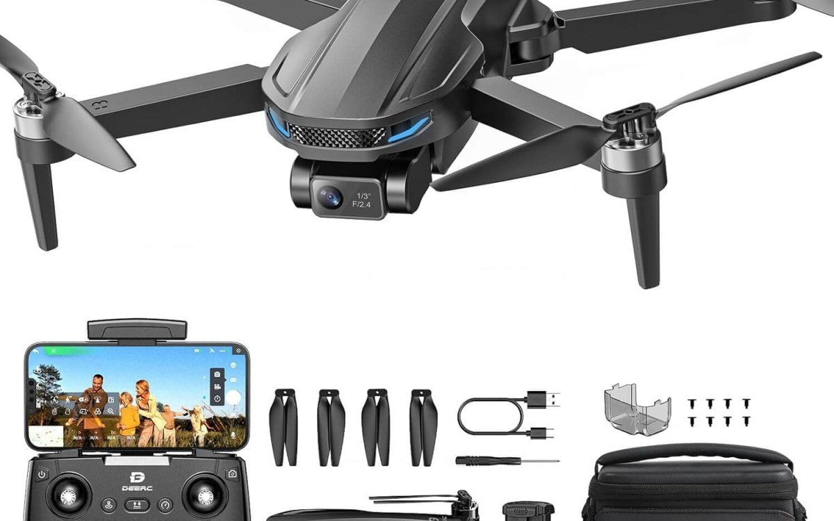 DEERC D65 4K EIS Camera Drone with 2-Axis Gimbal for Adults, 26-Min Long Flight Time, Easy GPS Quadcopter with Brushless Motor, 30FPS, Auto Return, Follow Me, Under 249g
