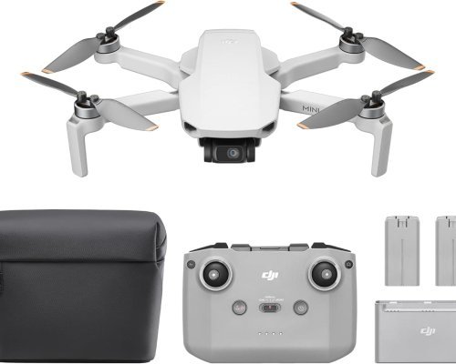 DJI Mini 4K Fly More Combo, Drone with 4K UHD Camera for Adults, Under 249 g, 3-Axis Gimbal Stabilization, 10km Video Transmission, Auto Return, 3 Batteries for 93-Min Max Flight Time