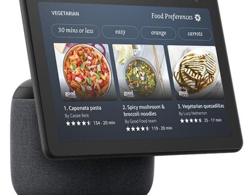 Echo Show 10 (Newest gen) | HD smart display with motion and Alexa | Charcoal Fabric