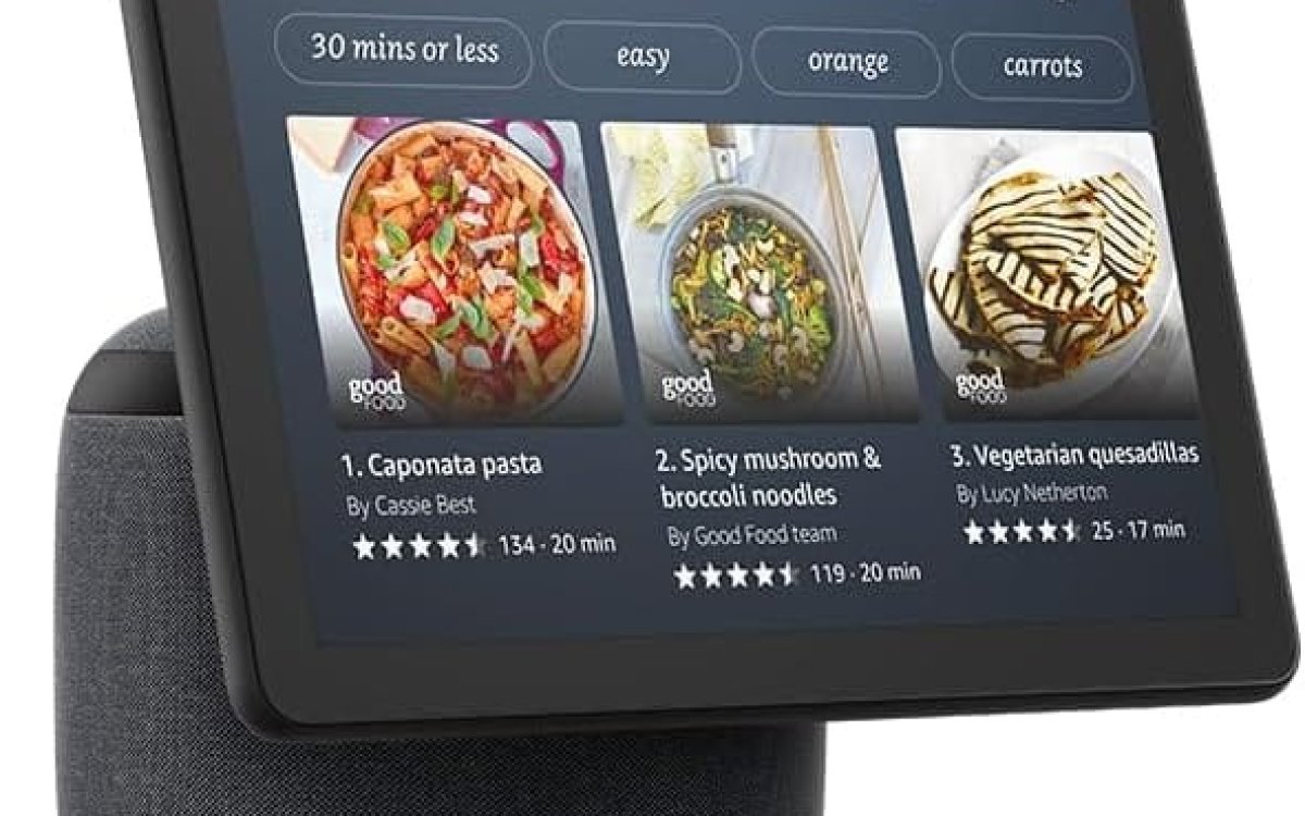 Echo Show 10 (Newest gen) | HD smart display with motion and Alexa | Charcoal Fabric