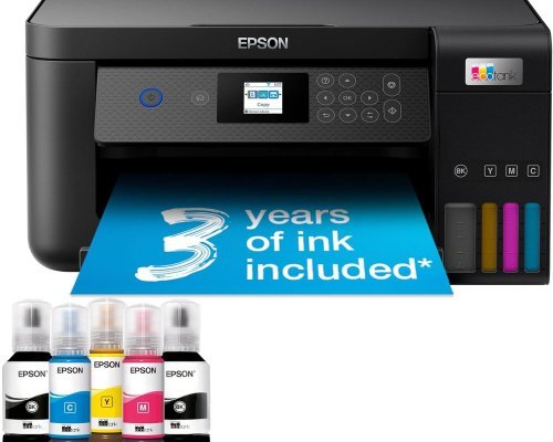 Epson EcoTank ET-2850 A4 Multifunction Air Print and Wi-Fi Ink Tank Printer with double sided printing, Up To 3 Years Of Ink Included