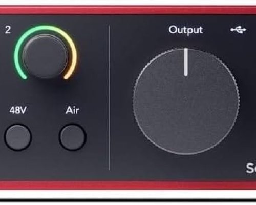 Focusrite Scarlett Solo 4th Gen USB Audio Interface, for the Guitarist, Vocalist, or Producer — High-Fidelity, Studio Quality Recording, and All the Software You Need to Record