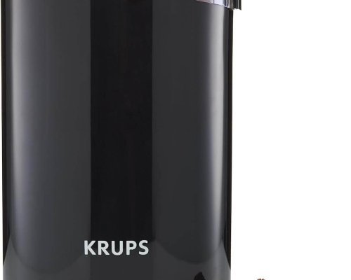 Krups F20342 Coffee Grinder and Spice Mill in One, Powerful Motor, Grinding Variable, 75 g Capacity, Stainless Steel Impact Blade, Safety Lid, Non-Slip Feet